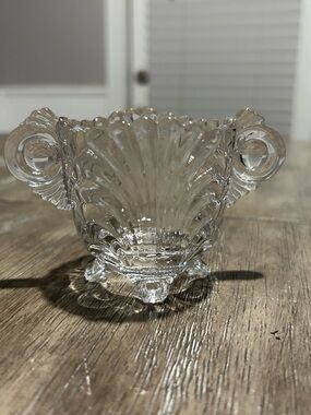 vintage Cambridge Caprice clear glass footed individual open sugar bowl